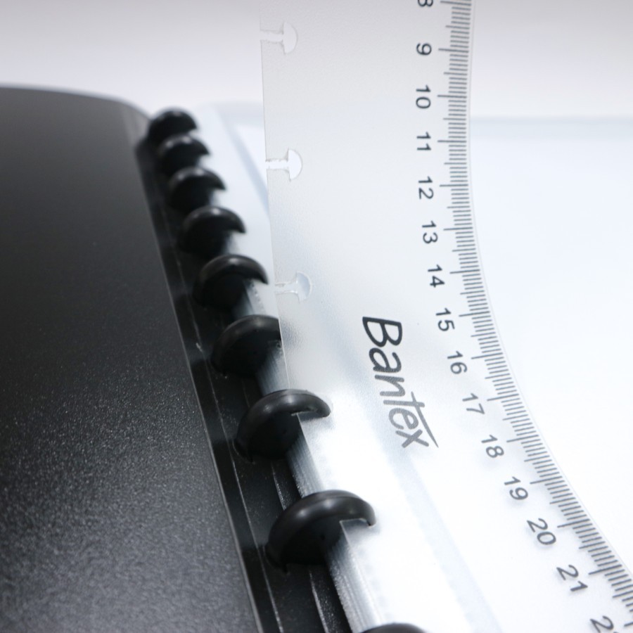 BANTEX Insert Clear Holder / Display Book Refillable Folio - Black - depan